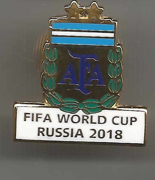 Badge Argentina Russia 2018 white